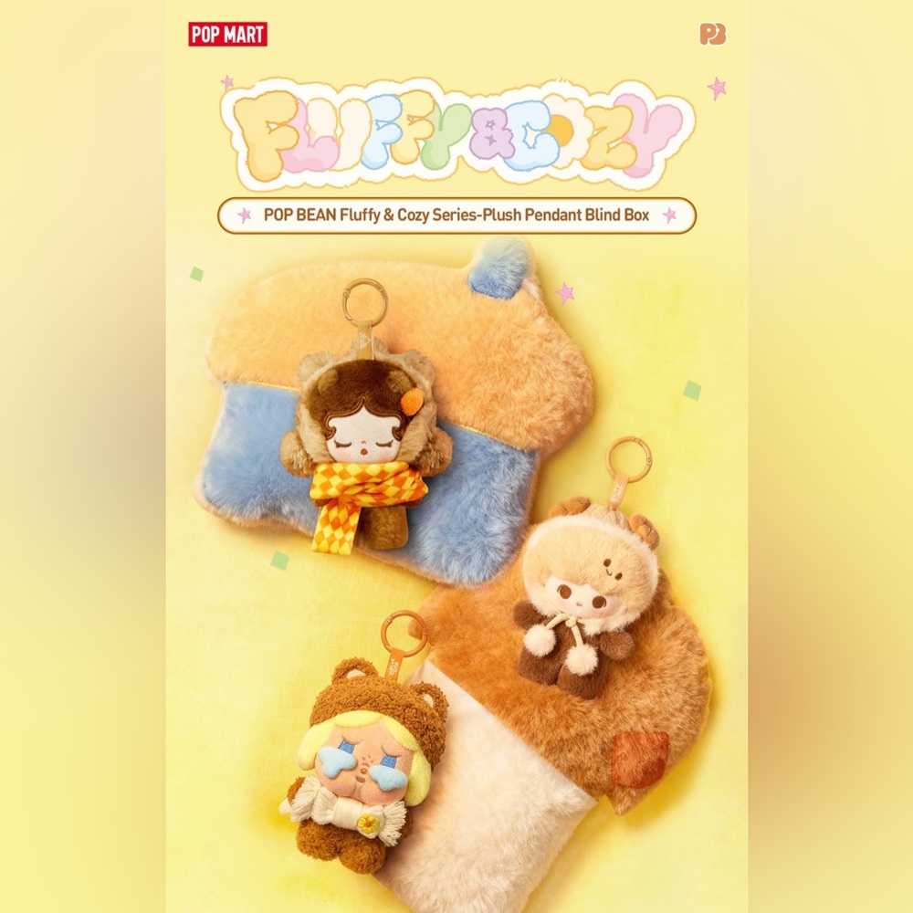 ❄️ POP BEAN ”Fluffy & Cozy” Plush Pendant ❓BLIND BOX ❓🆕SEALED BOX🆕 🟥POP MART🟥 - Picture 2 of 16